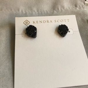 Kendra Scott black drusy Tessa stud earring